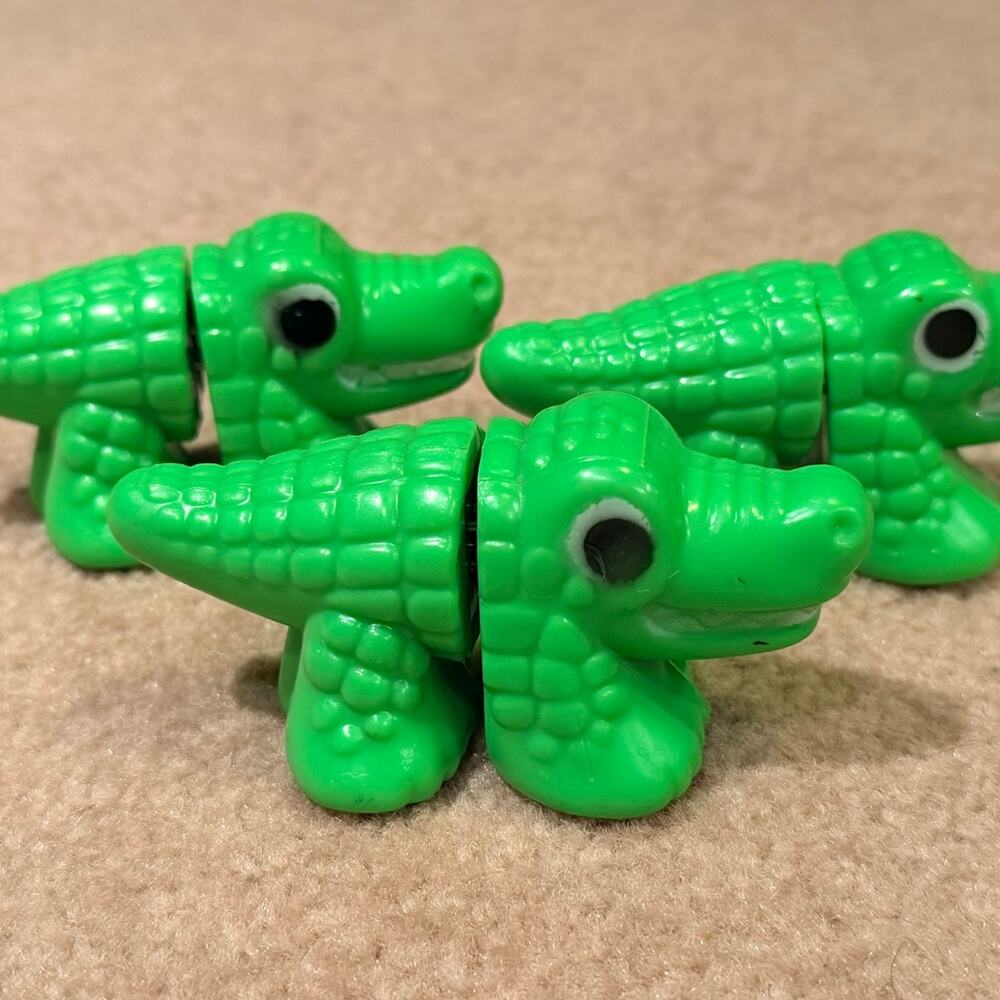 Vintage Green Crocodile Alligator Corn on the Cob Holders - Set of 3 Pairs 6pc